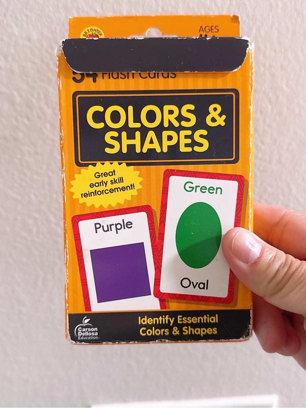 Carson Dellosa Colors & Shapes Flash Cards - Purple & Green
